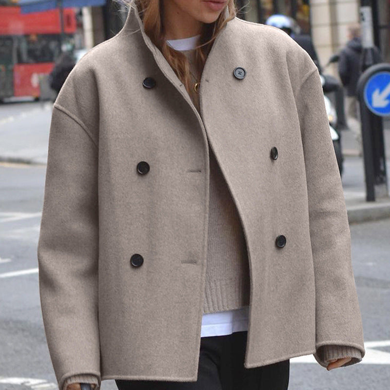 Ladies modern Oversized-wool jacket with double-breasted Lune London