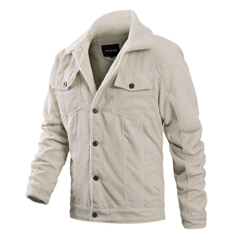 Corduroy jacket for men with soft teddy lining Lune London
