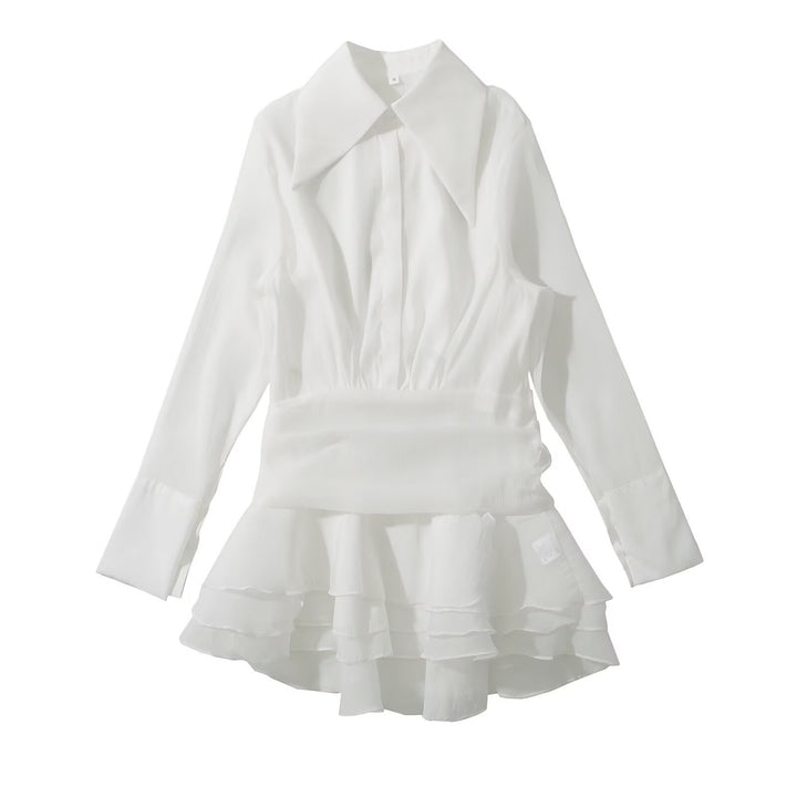 Blouse dresses for women with an elegant ruffle detail Lune London