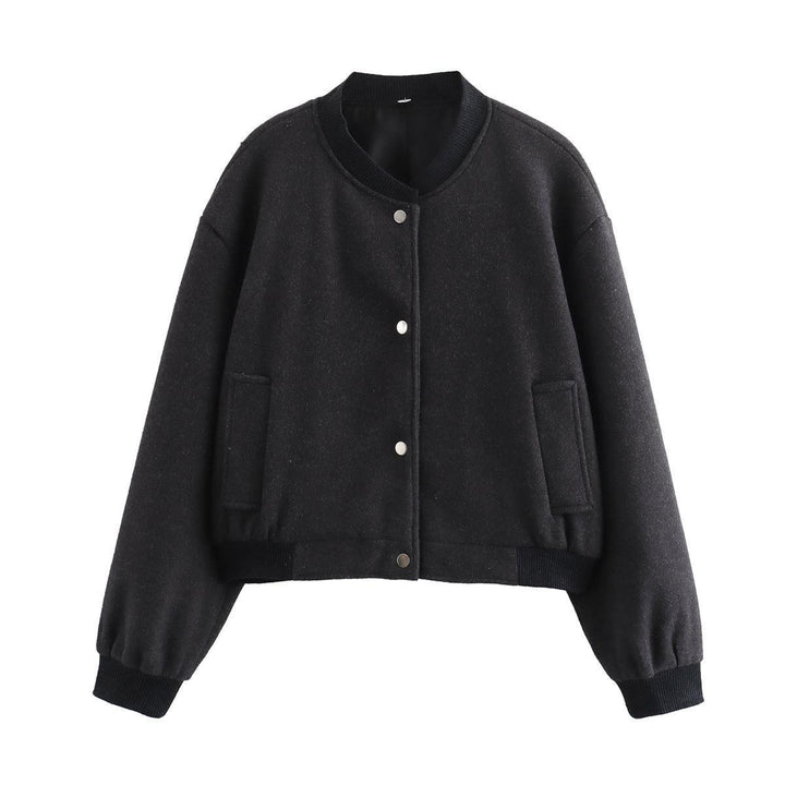 Sporty bomber jacket for women with side pockets and elastic cuffs Lune London