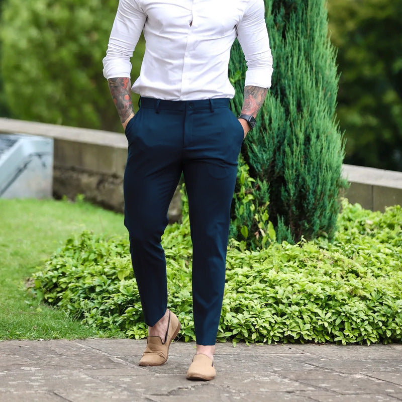 Slim-fit chinos for men from Lune London