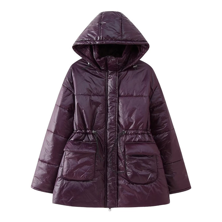 Hooded lined jacket for women with drawstring Lune London