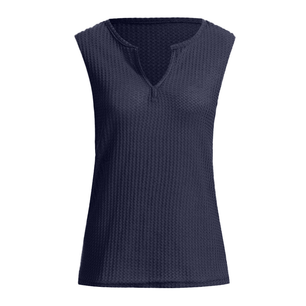 Ladies Sports Top with Textured Surface and V Neck Lune London