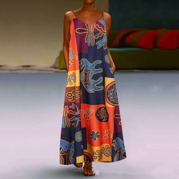 Chic and stylish floral boho maxi dress for women