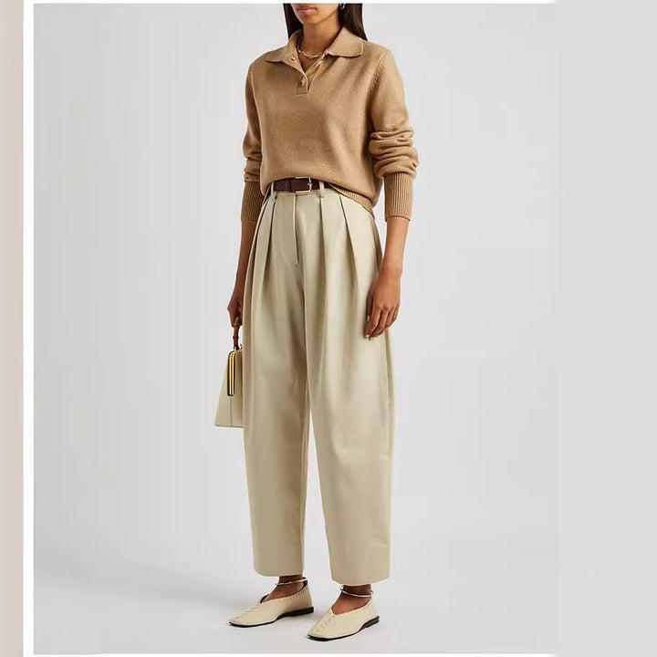 Pantalon taille haute élégant et large pour femme Chic & Stil