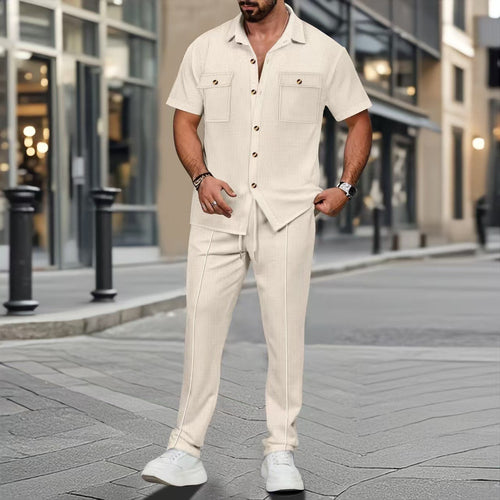 Fashion casual suit for men with striped pattern and practical pockets Lune London