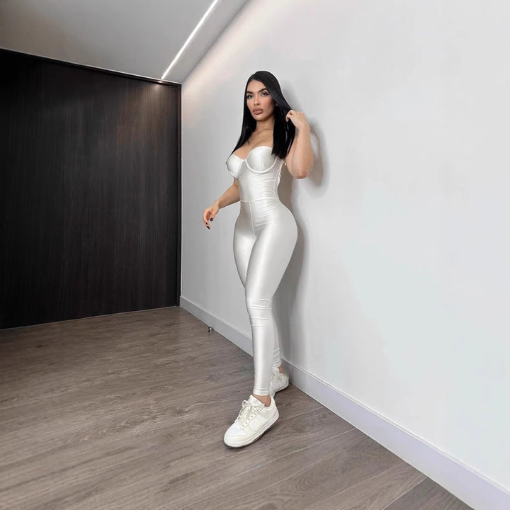 Fitted jumpsuit for women with underwired bodice Lune London