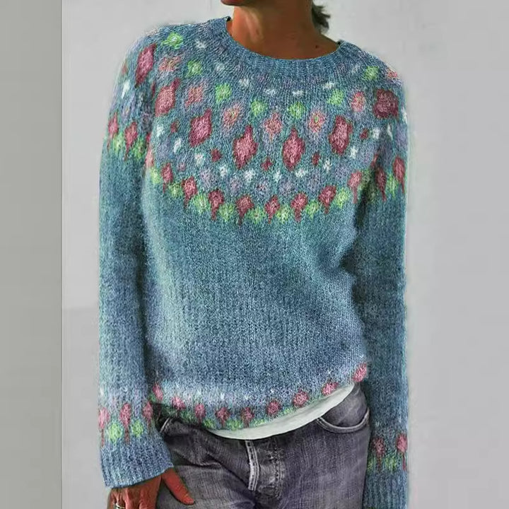 Pull en tricot pour femmes avec un motif vibrant et une coupe confortable Chic & Stil
