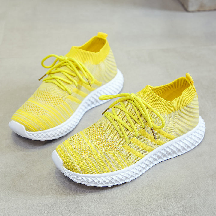 Women's breathable slip-on sneakers with elastic upper Lune London