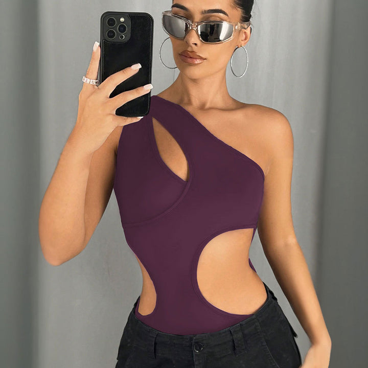 Asymmetrical swimsuit for women with trendy cut-out design Chic & Stil