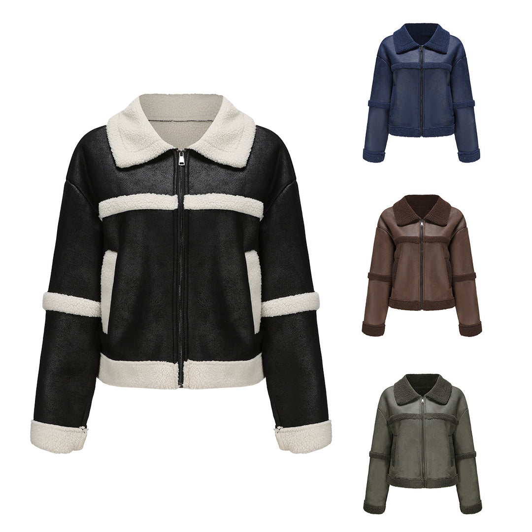 Women's transition jacket with soft fleece and stylish collar Lune London