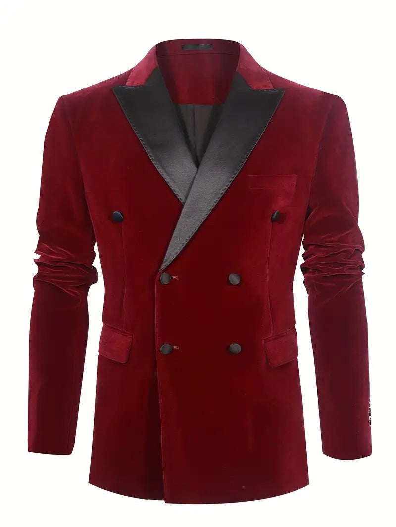 Elegant velvet jacket for men with satin collar Lune London
