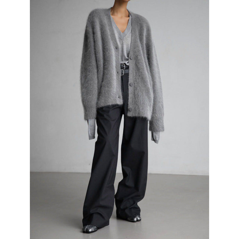 Ladies Cozy Cardigan Made Of Mohair Lune London