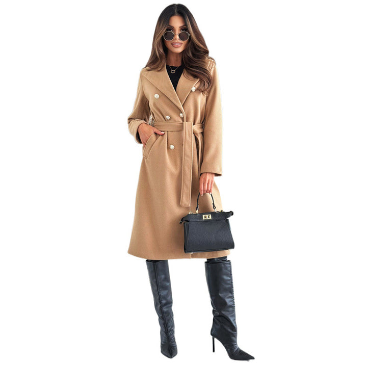 Ladies Double-button Belt Overlay Lune London