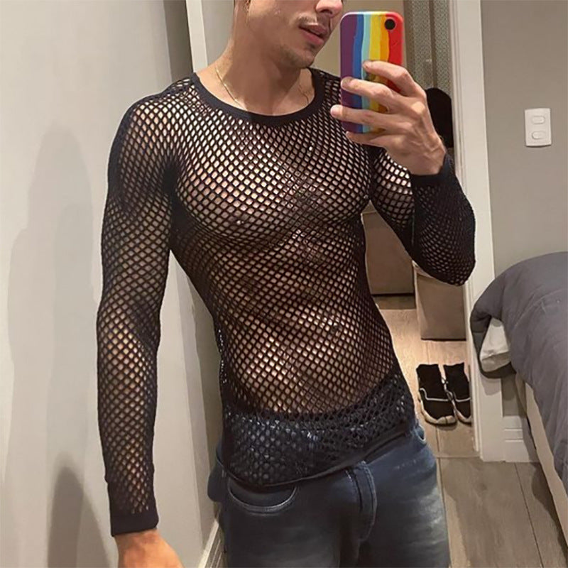 Lune London long sleeve mesh tops for men