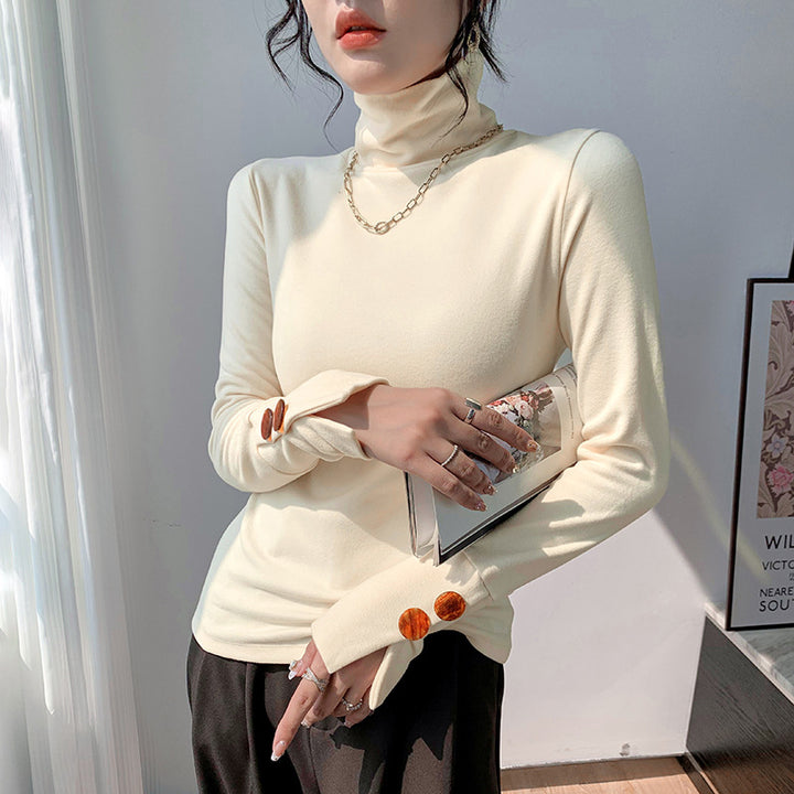 Women Long Sleeve Turtleneck made of fine ribbed material Chic & Stil