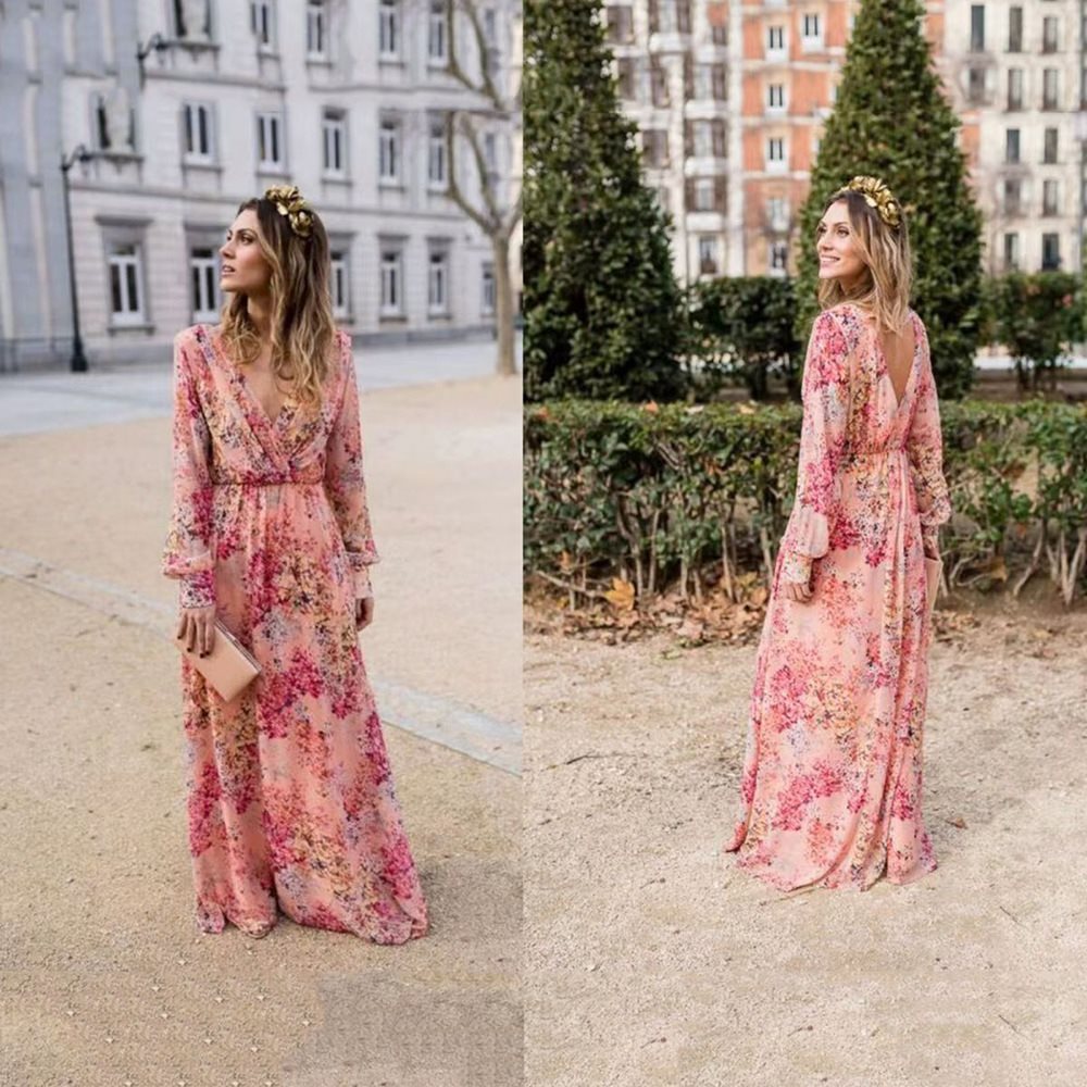 Maxi dress for women with voluminous sleeves and an elegant floral design Lune London
