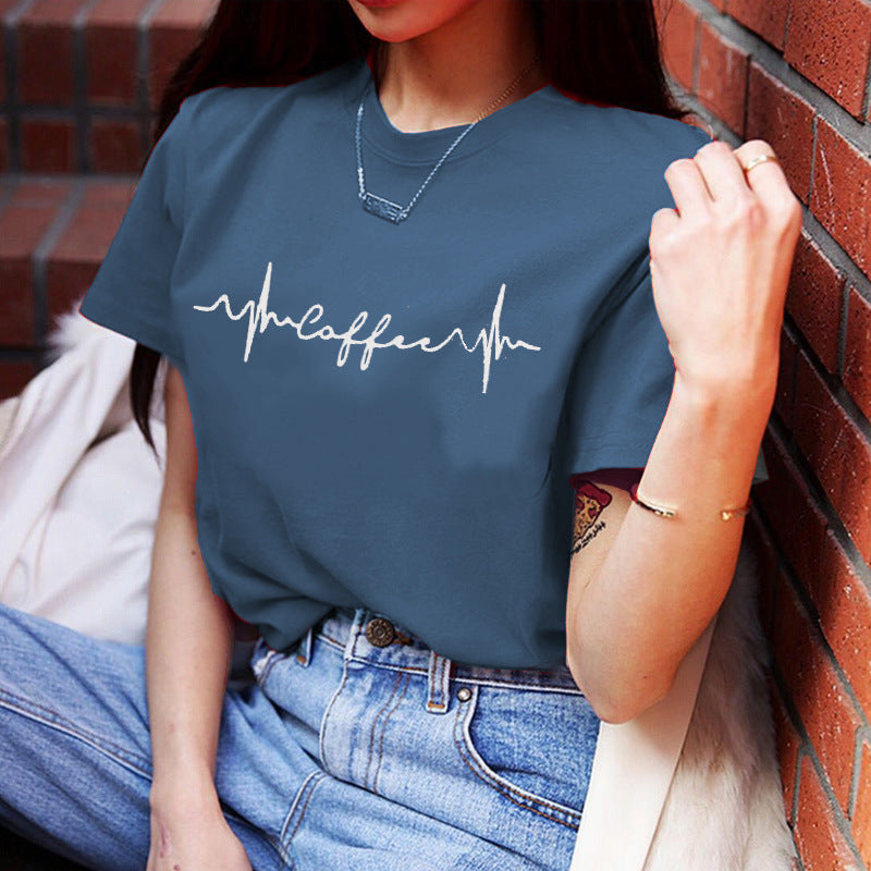 T-shirt pour femmes avec lettrage créatif et coupe décontractée Chic & Stil