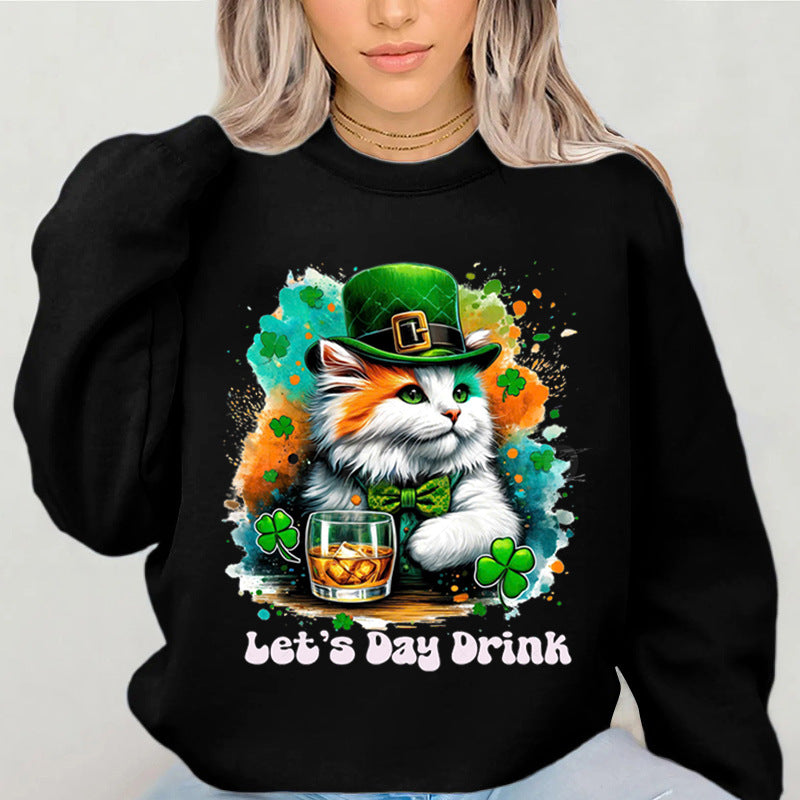 Sweatshirt pour femme avec design de chat drôle et lettrage inspirant Chic & Stil