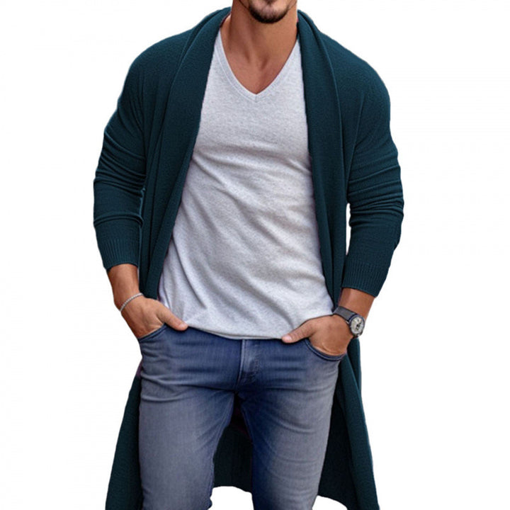 Casual knit cardigan for men with open cut Lune London