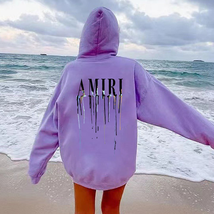 Ladies' hoodie with artistic print Lune London