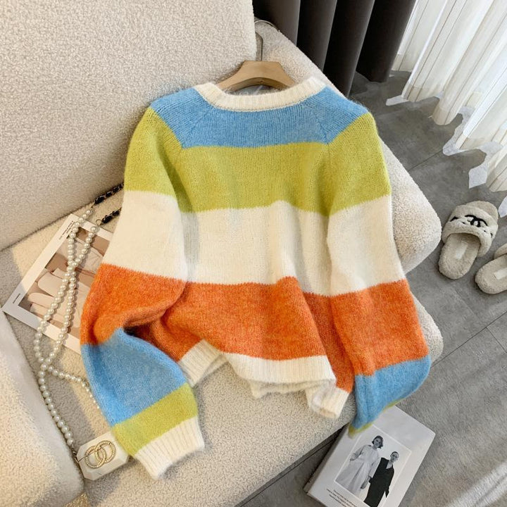 Cardigan pour femme avec des détails de boutons colorés et une coupe décontractée Chic & Stil