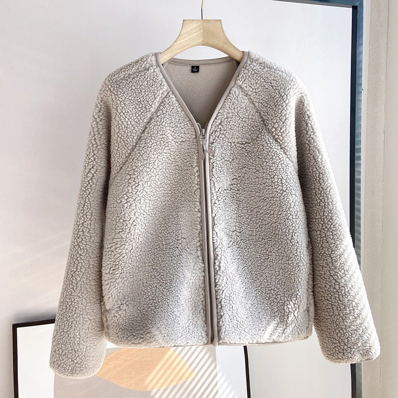 Veste confortable pour femmes avec fermeture éclair sur toute la longueur et doublure en polaire douce Chic & Stil