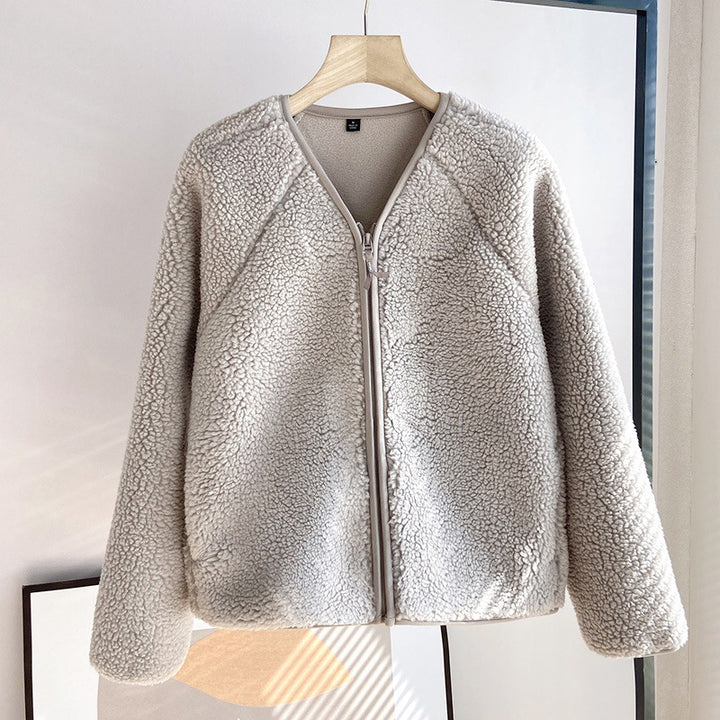 Veste confortable pour femmes avec fermeture éclair sur toute la longueur et doublure en polaire douce Chic & Stil