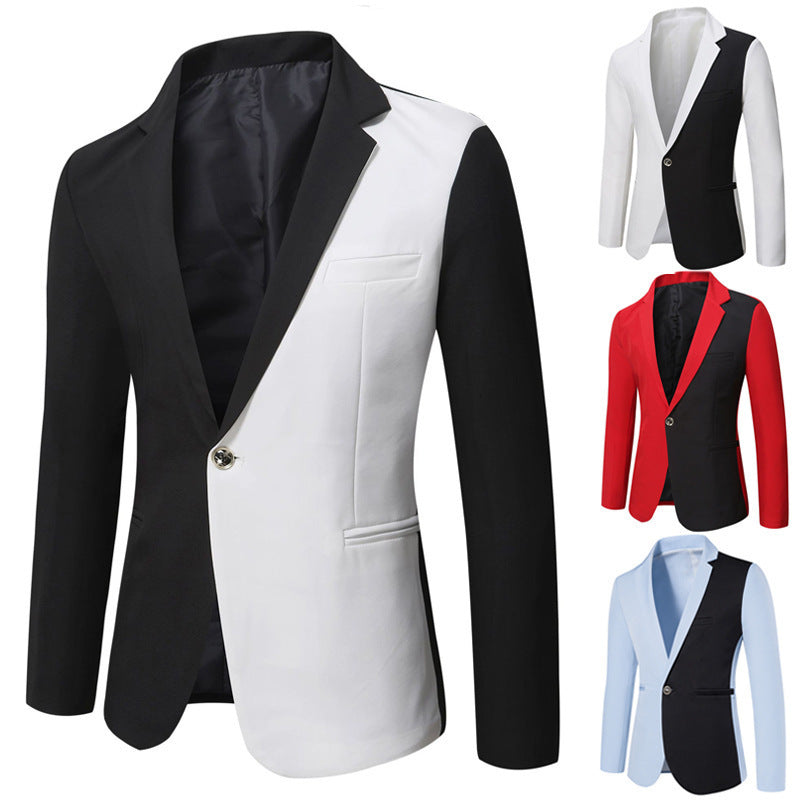 Men's Bicolor Blazer with Modern Cut and Chic Style
