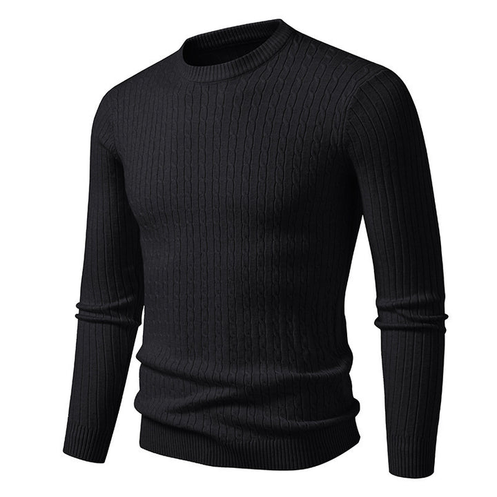 Stylish knitted sweater for men with textured braids design Lune London