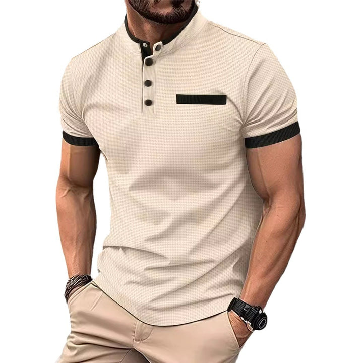 Short sleeve casual shirt for men with button placket Chic und Stil