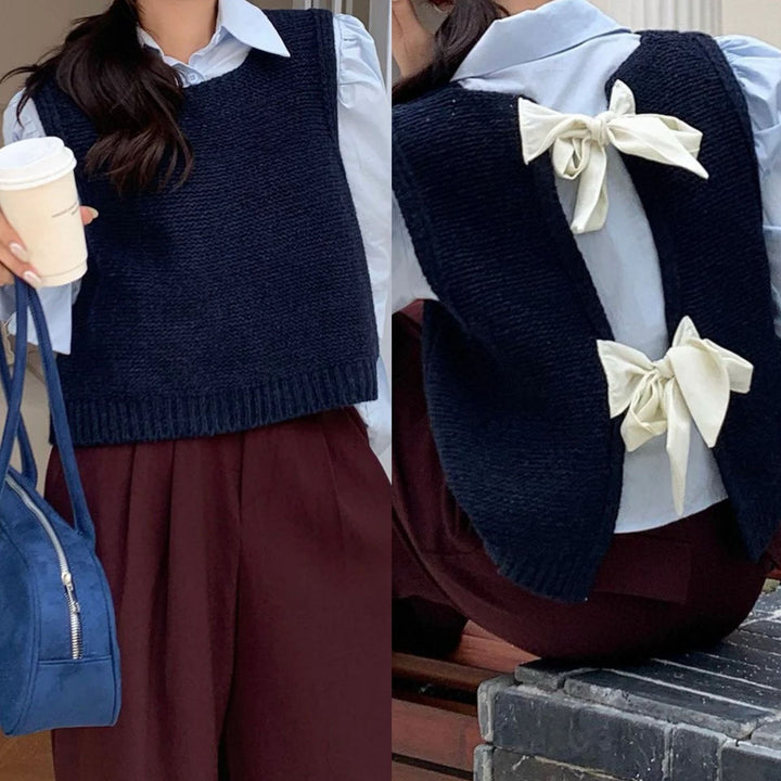 Women's knitted jacket with playful detail on the back Lune London