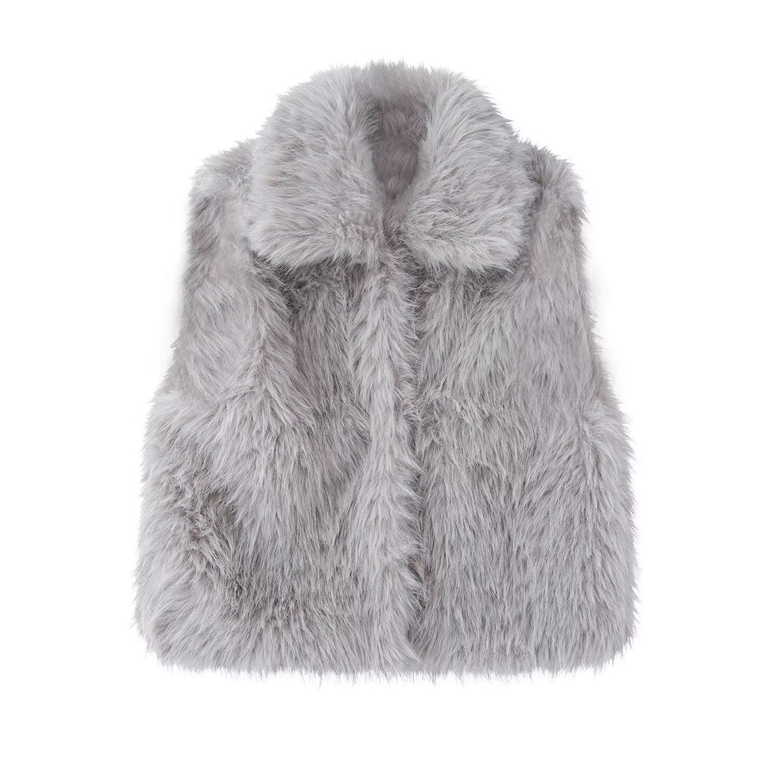 Ladies' comfortable faux fur gilet Lune London
