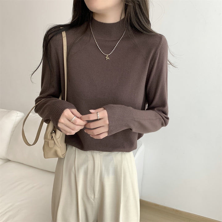Femme Pull Élégant Col Roulé en matériau tricoté de haute qualité Chic & Stil