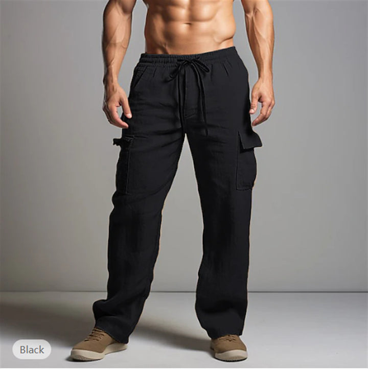 Men's cargo pants with elastic waistband and practical side pockets Lune London