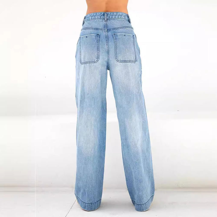 Women's wide jeans with high waistband and casual cut Lune London