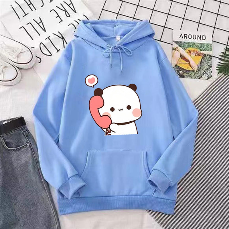 Ladies' hoodie with playful panda design Chic & Stil