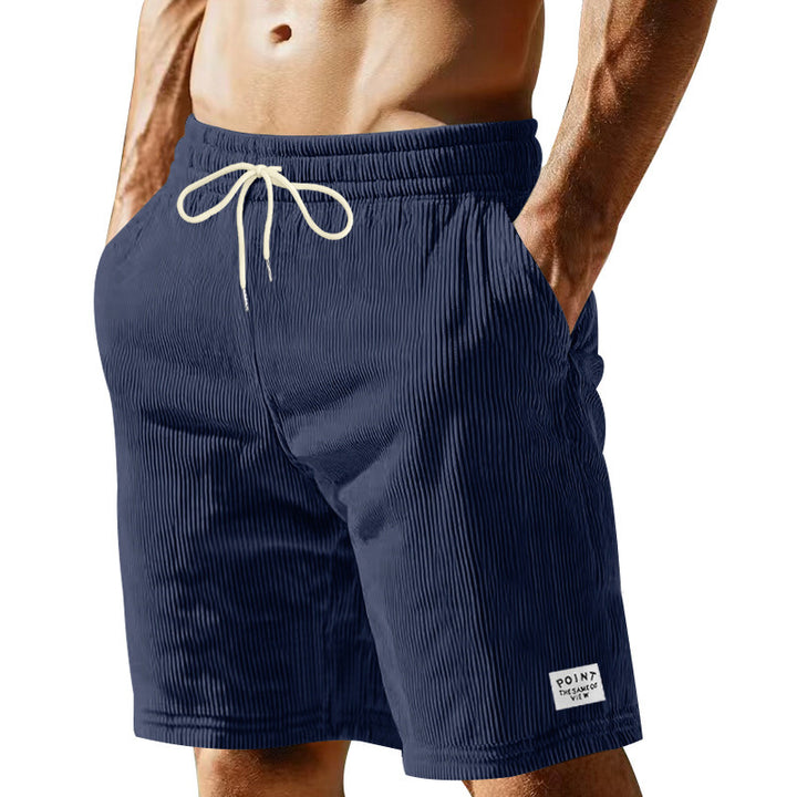Casual shorts for men in lightweight ribbed fabric with adjustable waist Lune London