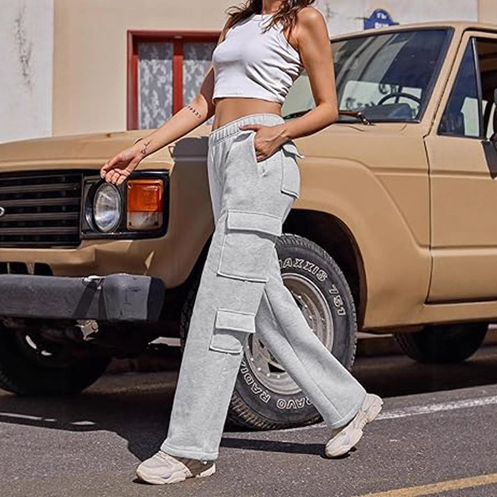 Cargo jogger pants for women with side pockets Lune London