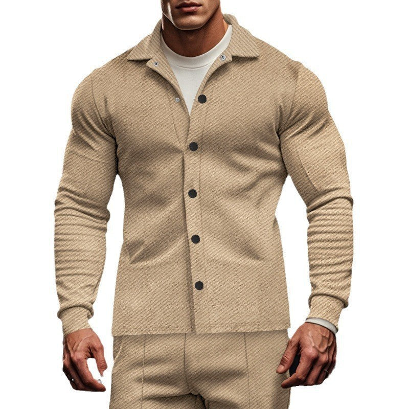 Structured long-sleeve shirt for men with practical chest pocket Lune London