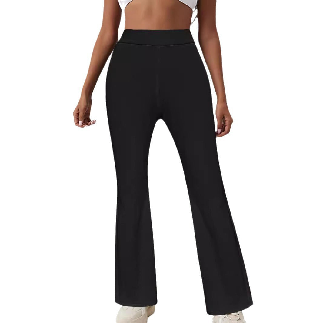 High-waisted bell-bottom pants for ladies Lune London