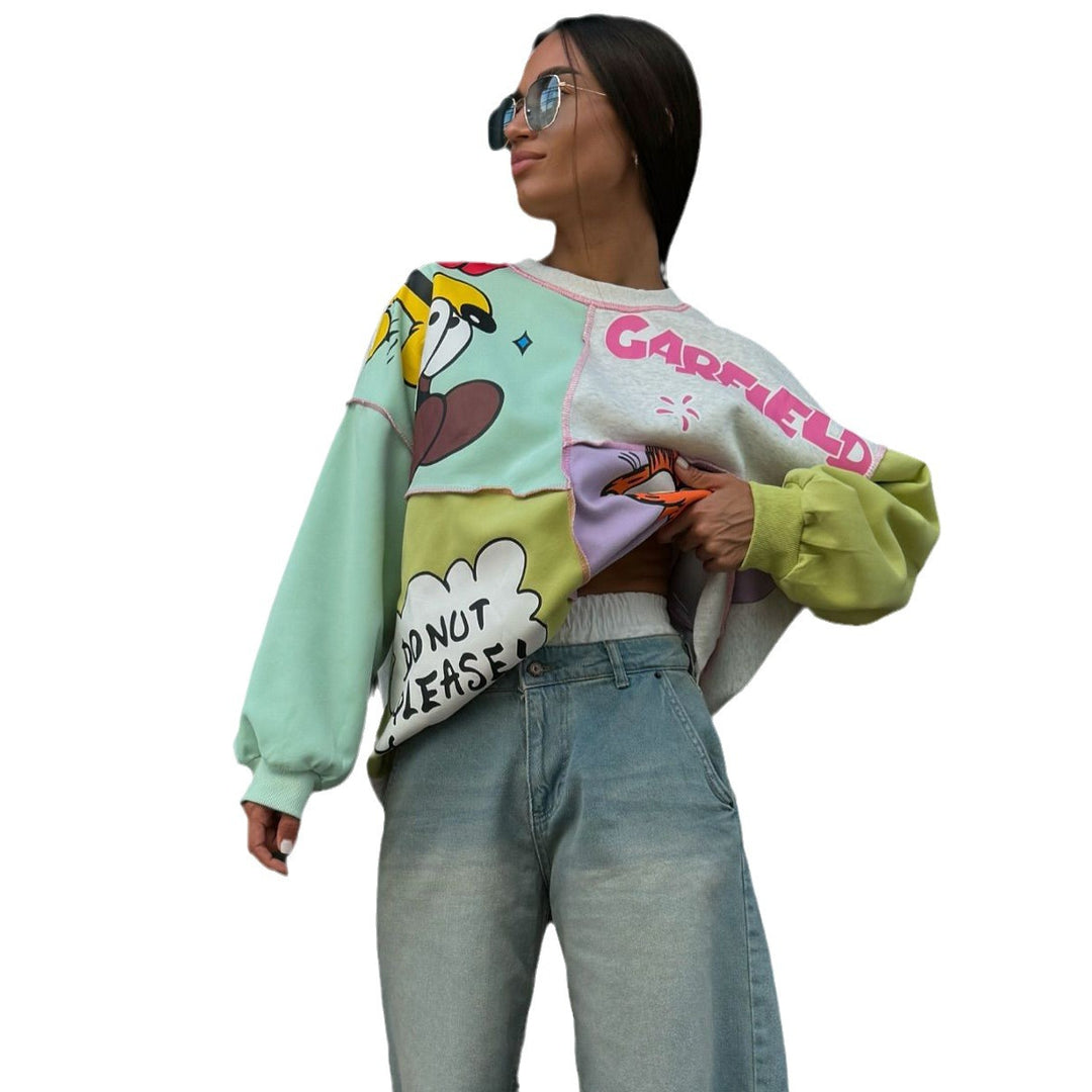 Women's sweatshirt with creative comic design Lune London