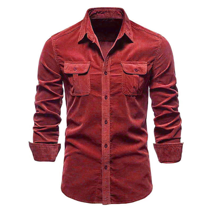 Men's long sleeve shirt with practical chest pockets and trendy slim fit Lune London