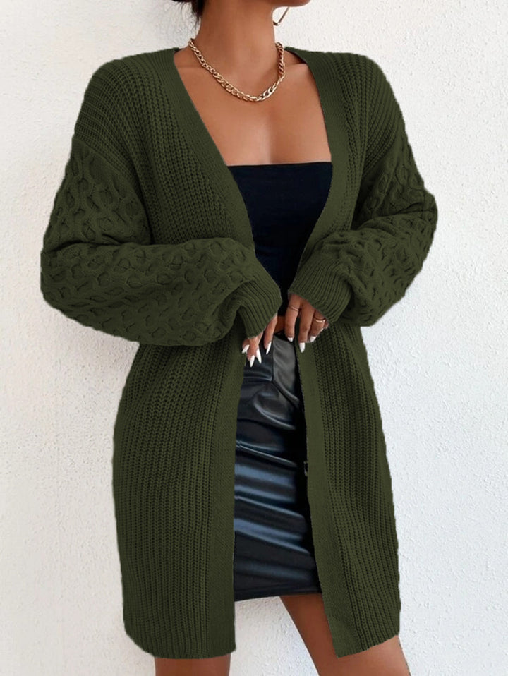 Women’s knitted jacket with refined twisted pattern and relaxed fit Lune London