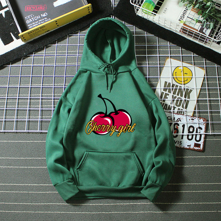 Women's hoodie with cheerful cherry motif Chic & Stil