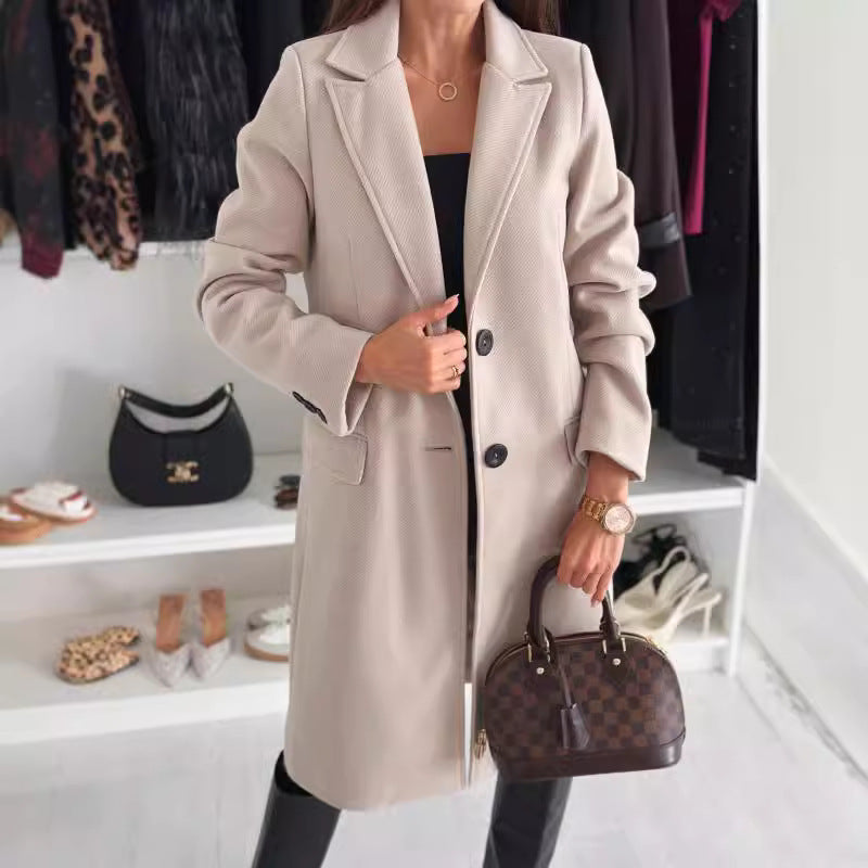 Ladies Elegant Coat for Women with Modern Design Stripes Lune London