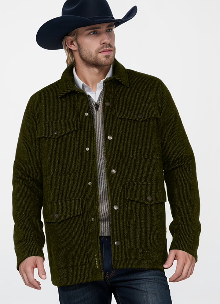 Fashionable flannel jacket for men with double chest pockets Lune London