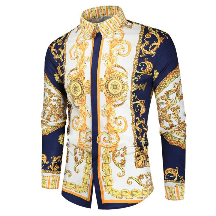 Luxury shirt for men with an impressive baroque pattern Lune London