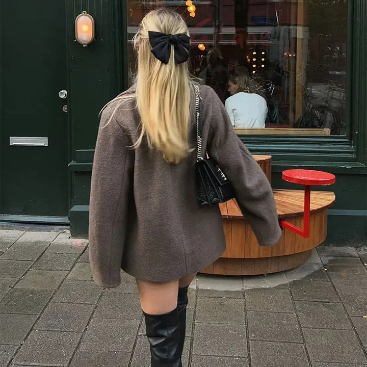 Oversized wool coat for women Lune London
