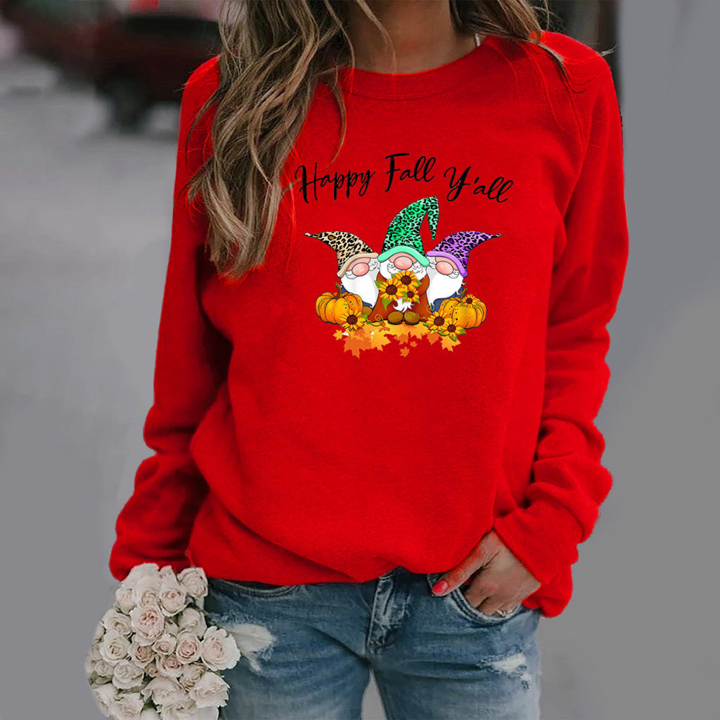 Sweat-shirt pour femmes avec motif automnal et coupe confortable Chic & Stil